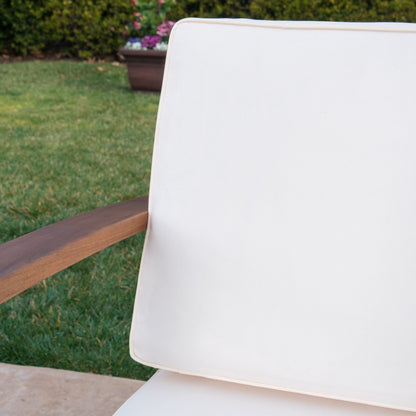 Set da 4 pezzi di divano e tavolo imbottito Perla Outdoor Acacia di Christopher Knight Home