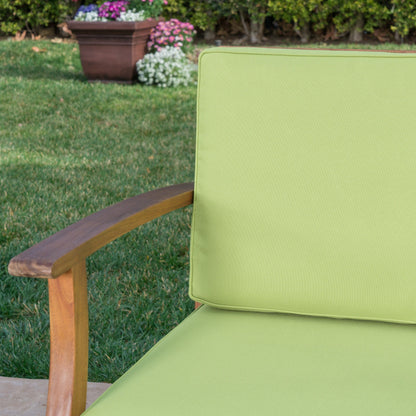 Set da 4 pezzi di divano e tavolo imbottito Perla Outdoor Acacia di Christopher Knight Home