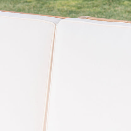 Set da 4 pezzi di divano e tavolo imbottito Perla Outdoor Acacia di Christopher Knight Home