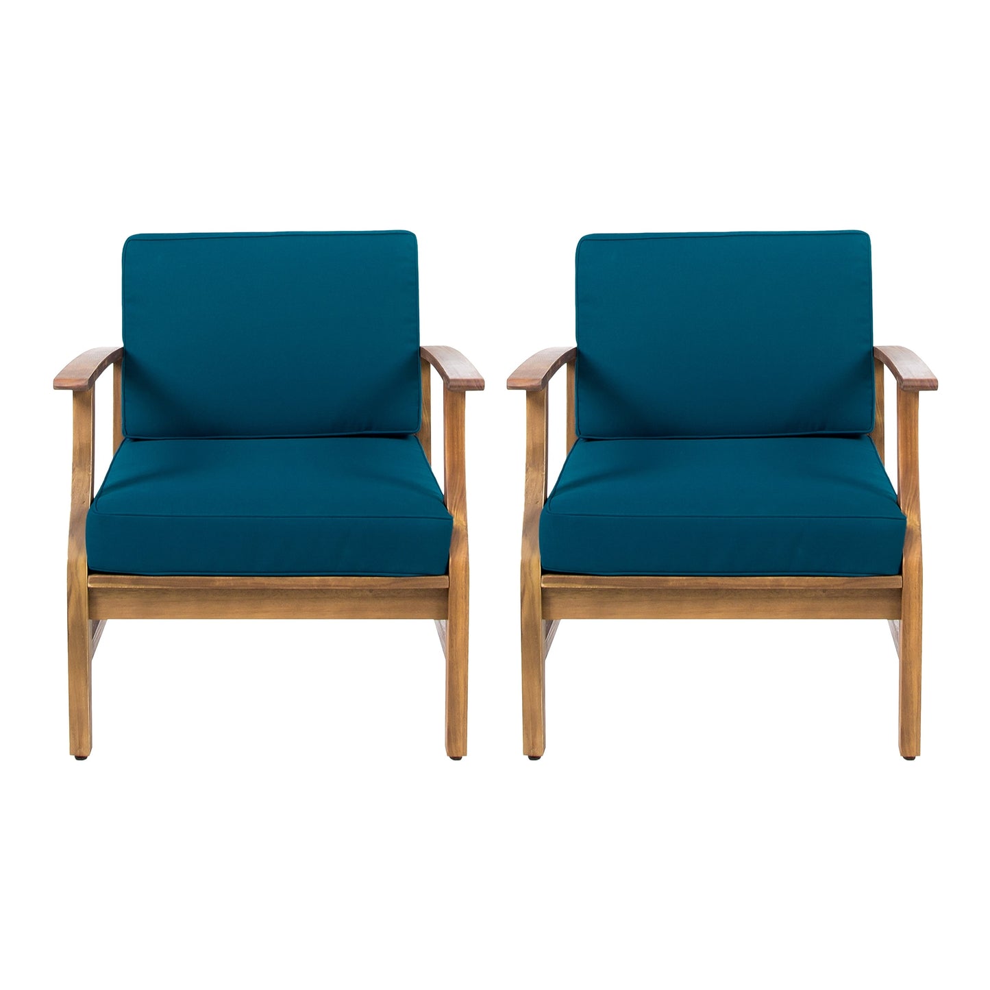 Poltrona da esterno Perla in legno di acacia (set da 2) di Christopher Knight Home