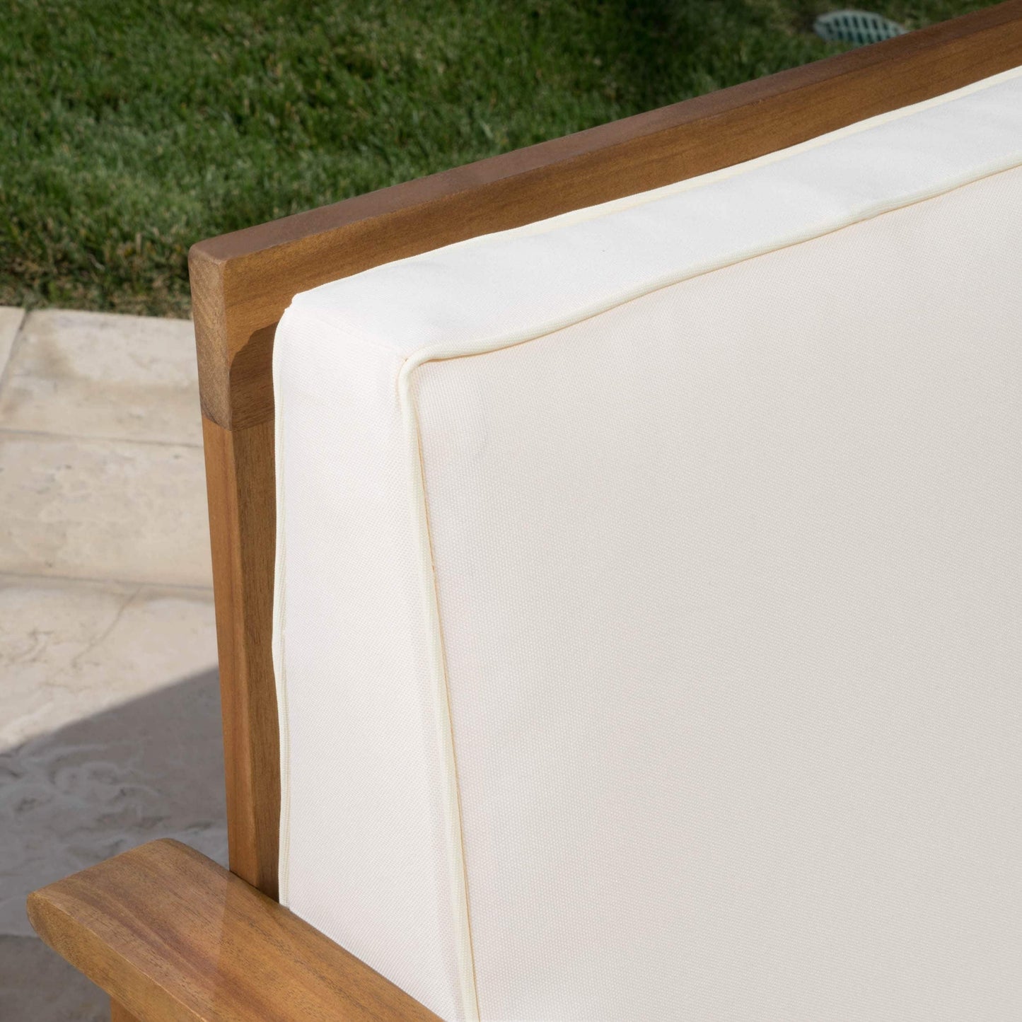 Poltrona da esterno Perla in legno di acacia (set da 2) di Christopher Knight Home