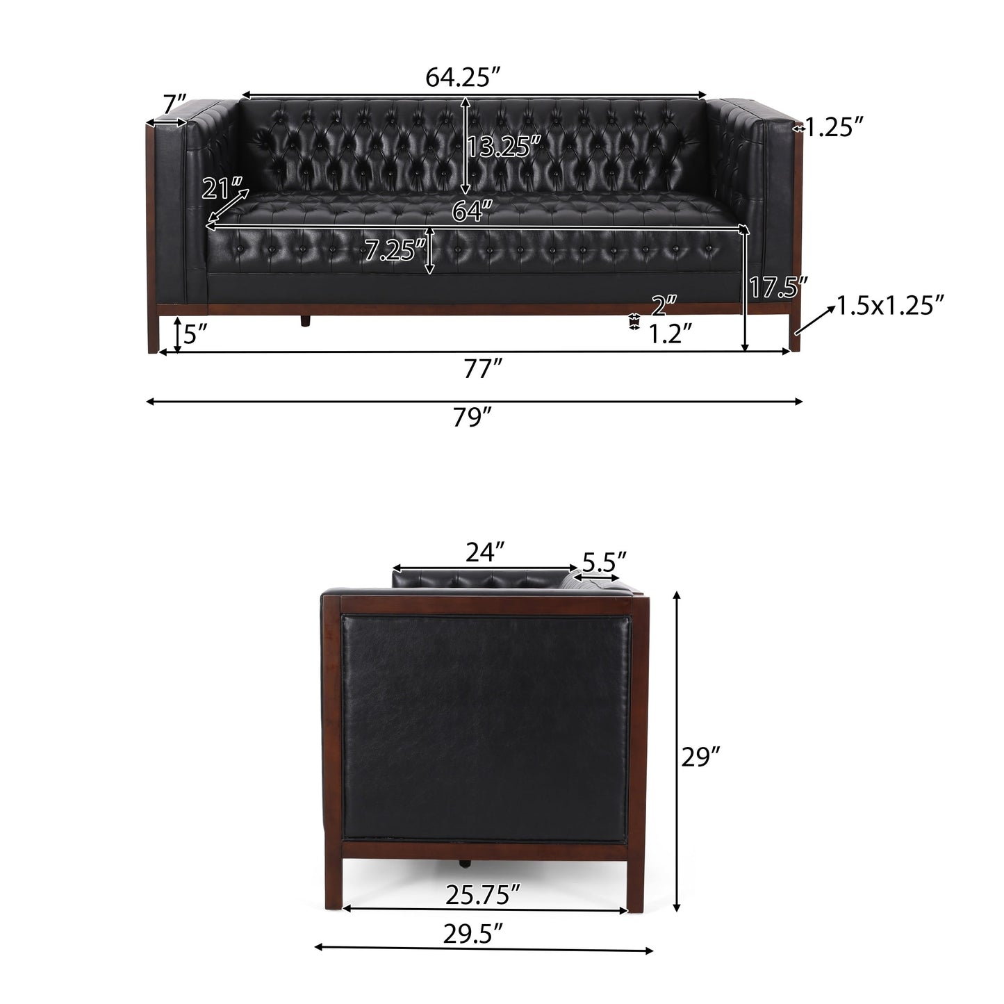 Divano imbottito Petteti di Christopher Knight Home