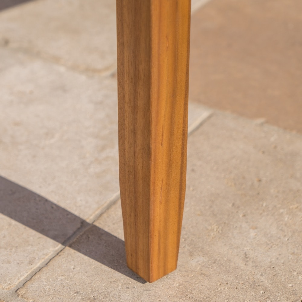 Set di divano e tavolo da esterno in legno di acacia imbottito Peyton di Christopher Knight Home