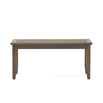 Set di divano e tavolo da esterno in legno di acacia imbottito Peyton di Christopher Knight Home