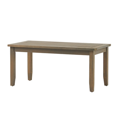 Set di divano e tavolo da esterno in legno di acacia imbottito Peyton di Christopher Knight Home