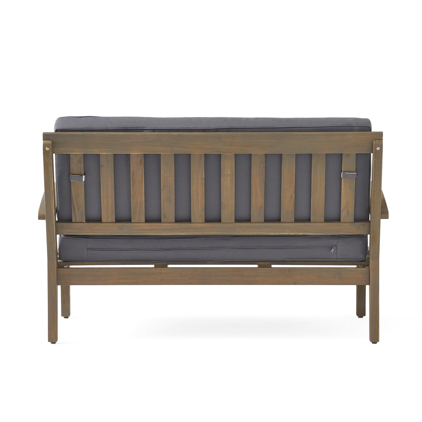 Set di divano e tavolo da esterno in legno di acacia imbottito Peyton di Christopher Knight Home