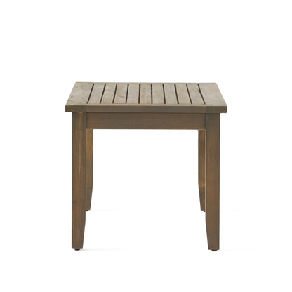 Set di divano e tavolo da esterno in legno di acacia imbottito Peyton di Christopher Knight Home