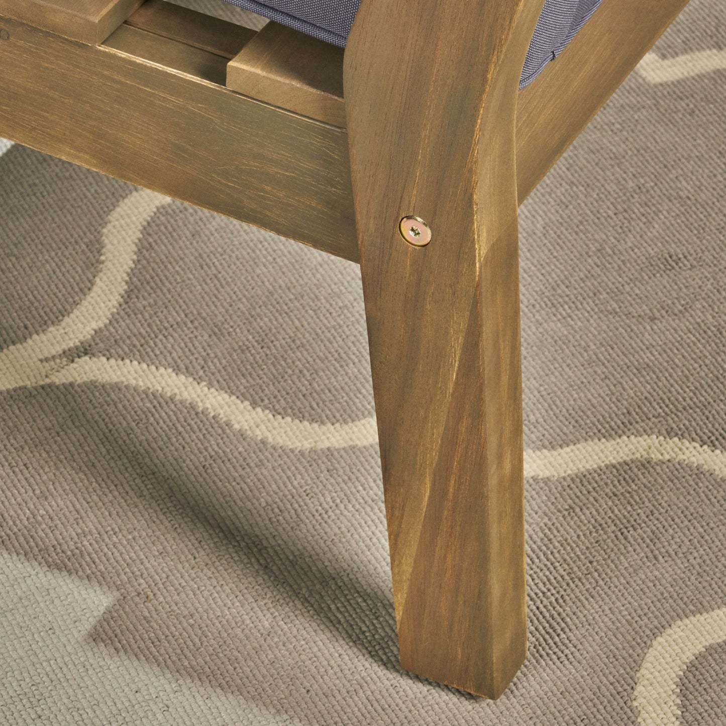 Sedie da esterno imbottite in legno Peyton (set da 2) di Christopher Knight Home