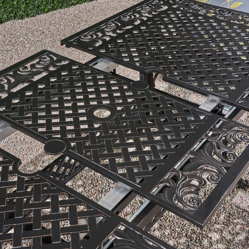 Set da pranzo in alluminio da 8 posti Phoenix Outdoor di Christopher Knight Home