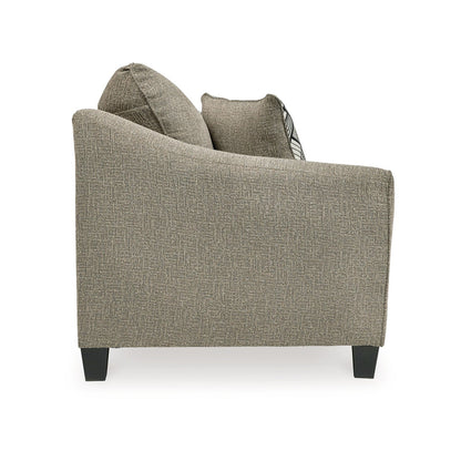 Divano Pierce, ciniglia color tortora, 4 cuscini decorativi, 92 pollici