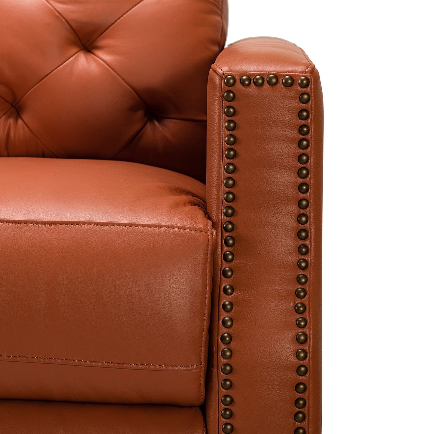 Poltrona reclinabile elettrica Alina 31.50 in vera pelle con porta USB, set da 2