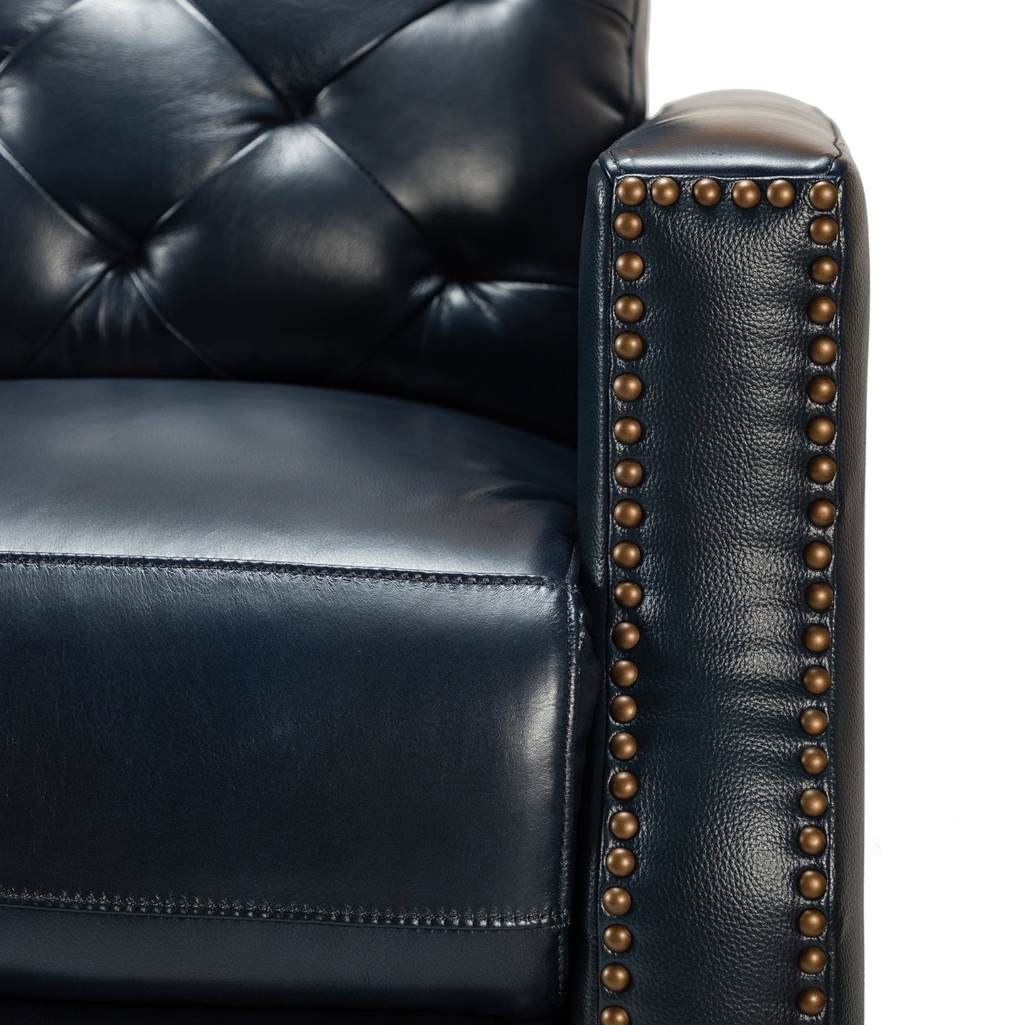 Poltrona reclinabile elettrica Alina 31.50 in vera pelle con porta USB, set da 2