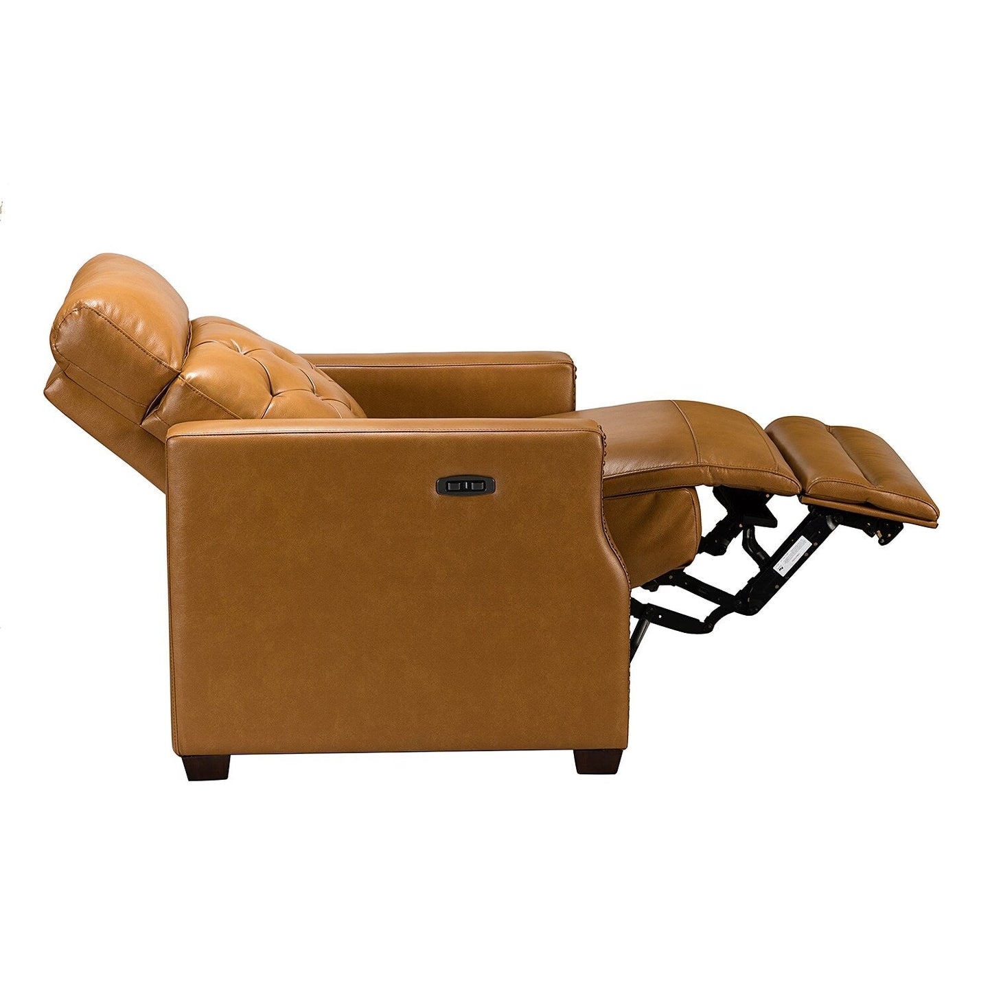 Poltrona reclinabile elettrica Alina 31.50 in vera pelle con porta USB, set da 2