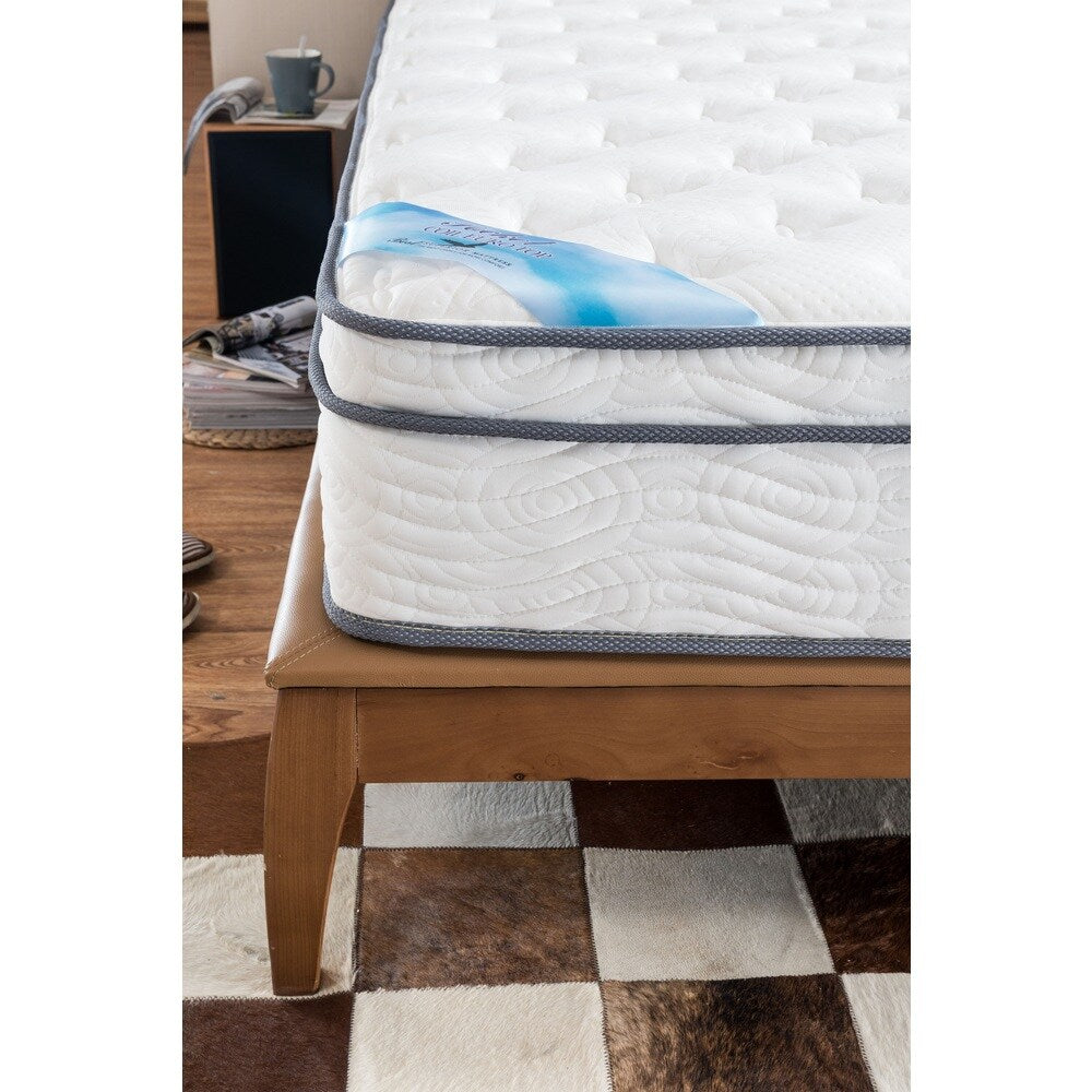 Materasso a molle insacchettate con supporto medio e pillow top di Roundhill Furniture