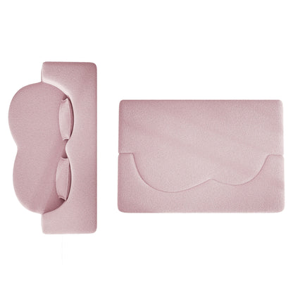 Divano letto trasformabile in tessuto Teddy rosa