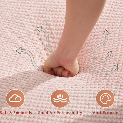 Divano moderno minimalista rosa 105,5 in velluto a coste curvo con 2 cuscini, non richiede montaggio