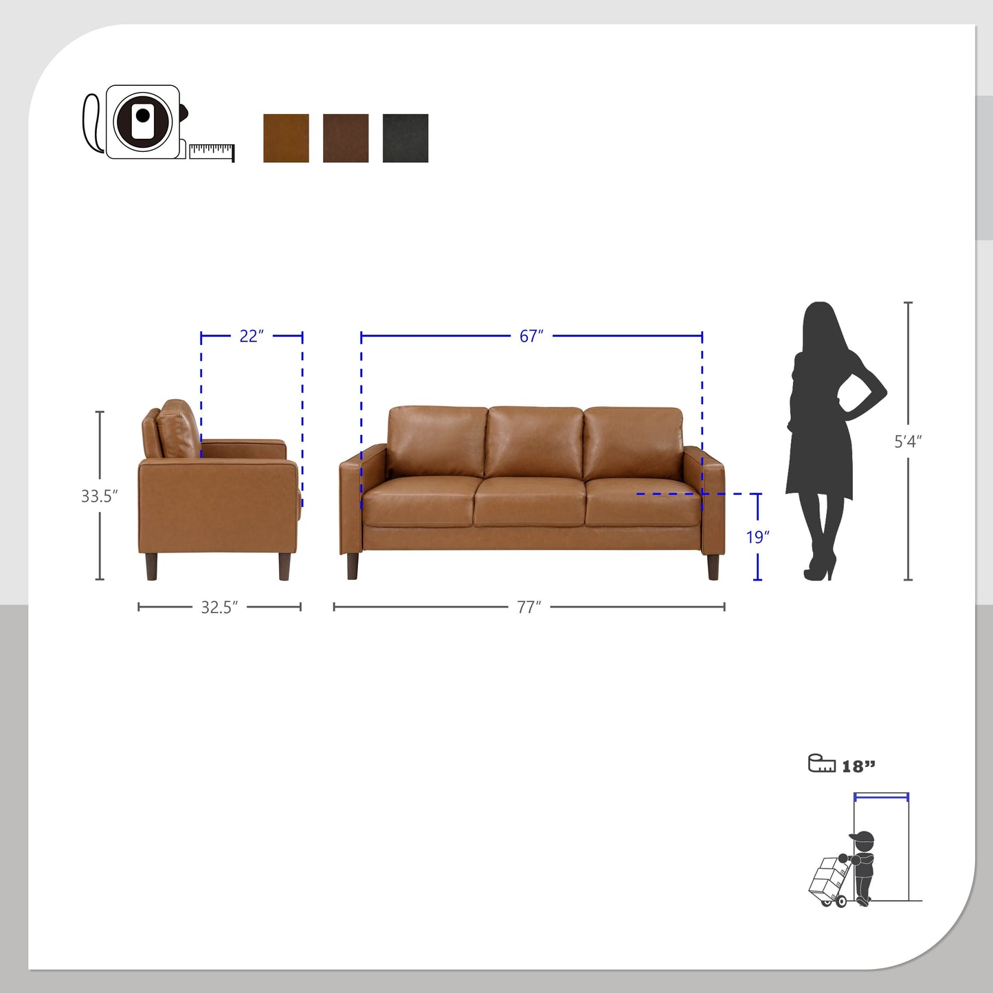 Divano da soggiorno Pitts