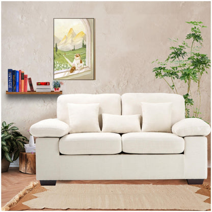 Divano a due posti in ciniglia di peluche 73 - Include 3 cuscini bonus e cuscino posteriore rimovibile - Divano a 2 posti per soggiorno