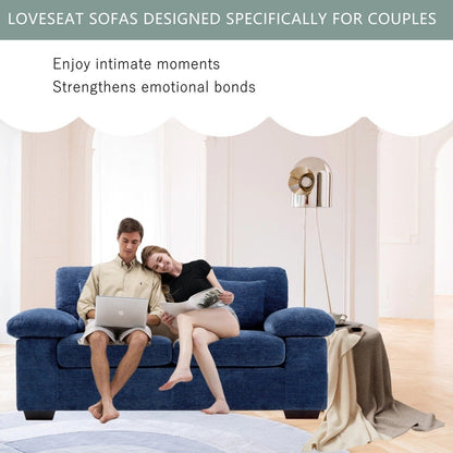 Divano a due posti in ciniglia di peluche 73 - Include 3 cuscini bonus e cuscino posteriore rimovibile - Divano a 2 posti per soggiorno