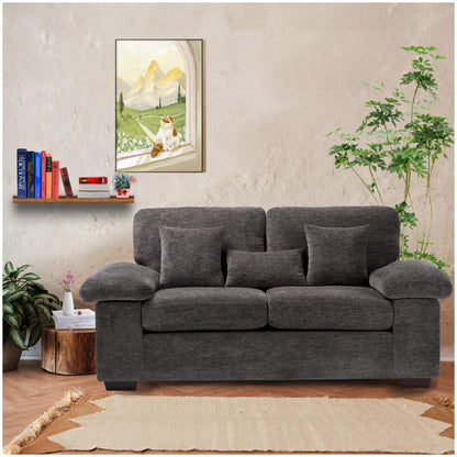 Divano a due posti in ciniglia di peluche 73 - Include 3 cuscini bonus e cuscino posteriore rimovibile - Divano a 2 posti per soggiorno