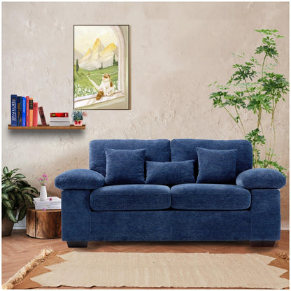 Divano a due posti in ciniglia di peluche 73 - Include 3 cuscini bonus e cuscino posteriore rimovibile - Divano a 2 posti per soggiorno