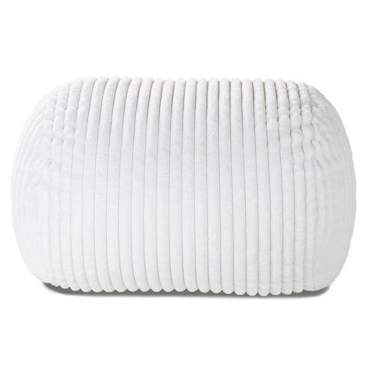 Divano a sacco in pelliccia sintetica a coste - 64 - Crema