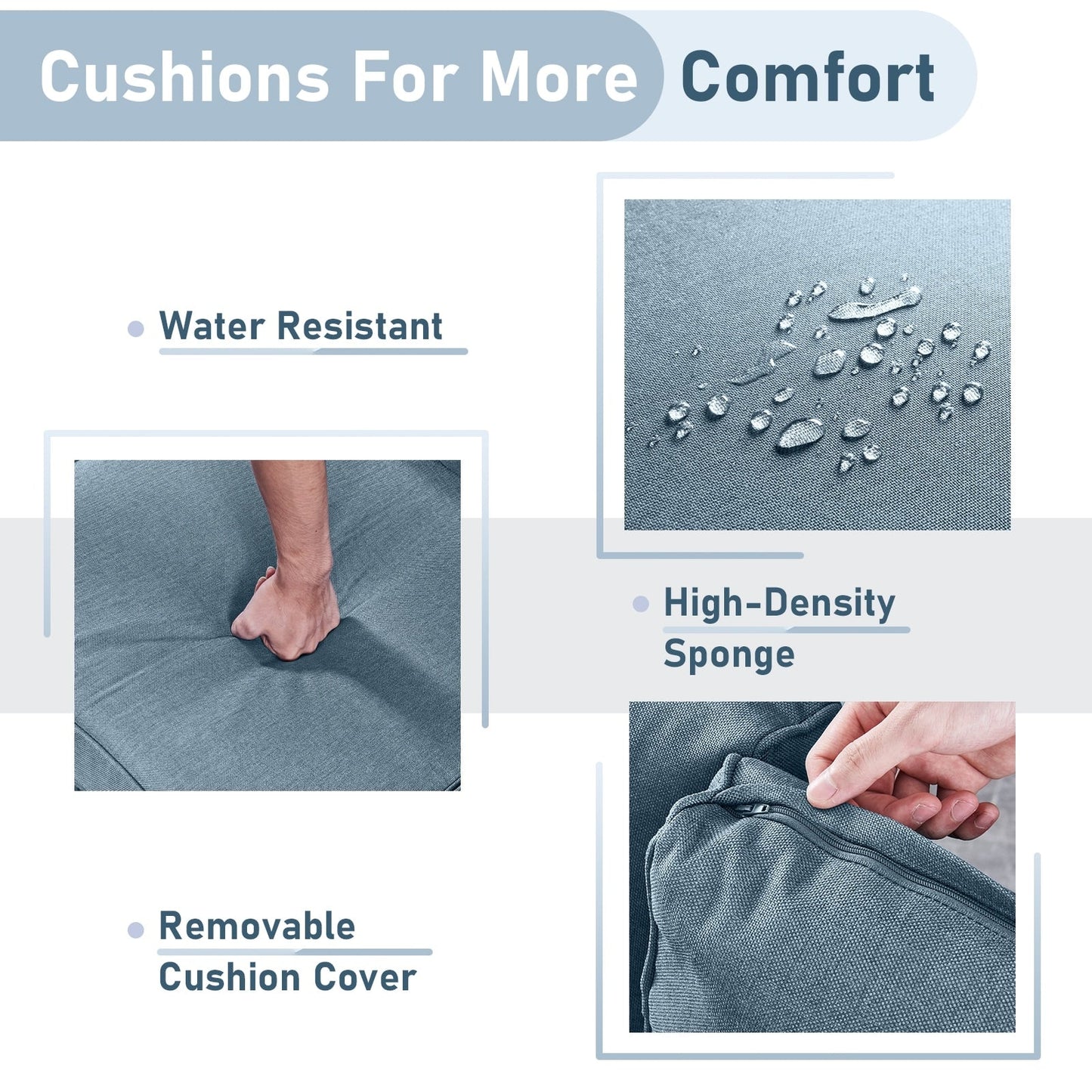 Set da bistrot girevole da esterno Pocassy da 3 pezzi, sedie a dondolo in vimini