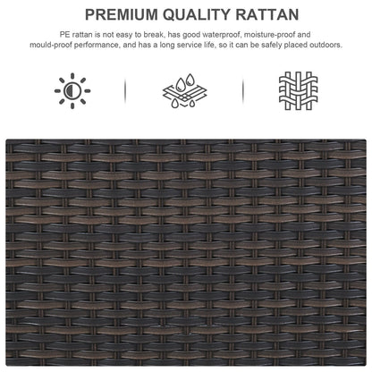 Set da bistrot girevole da esterno Pocassy da 3 pezzi, sedie a dondolo in vimini