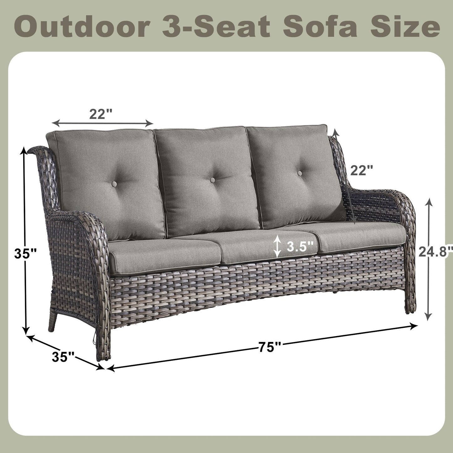 Divano da esterno Pocassy, ​​4 pezzi, sedia da giardino con tavolino