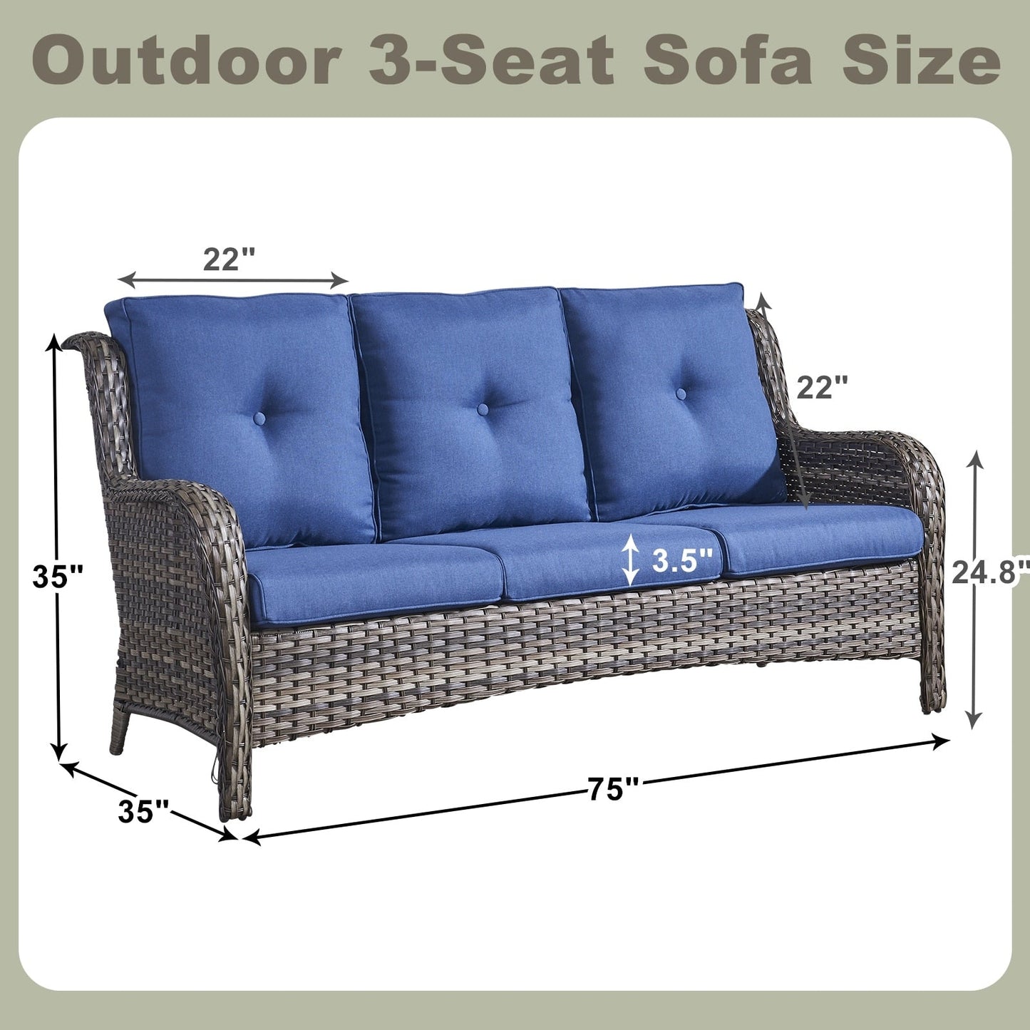 Divano da esterno Pocassy, ​​4 pezzi, sedia da giardino con tavolino