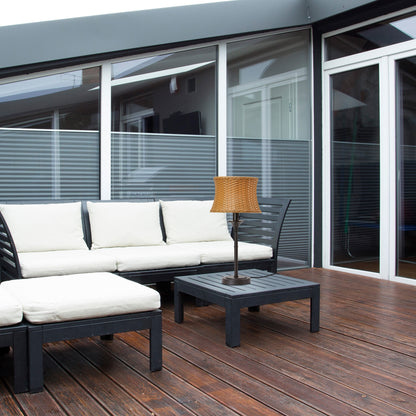 Lampada da tavolo per esterni Pocologan Tan da 25,25 pollici di Havenside Home - 12,5 L x 12,5 W x 25,25 H