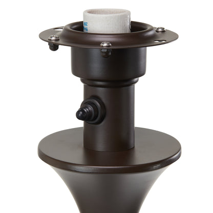 Lampada da tavolo per esterni Pocologan Tan da 25,25 pollici di Havenside Home - 12,5 L x 12,5 W x 25,25 H