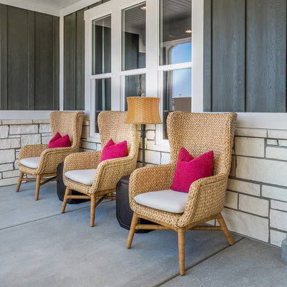 Lampada da tavolo per esterni Pocologan Tan da 25,25 pollici di Havenside Home - 12,5 L x 12,5 W x 25,25 H