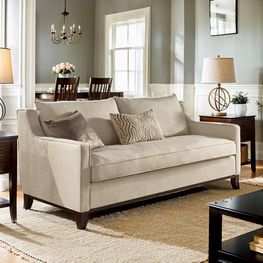 Divano in tessuto Podgorica con cuscini in piuma