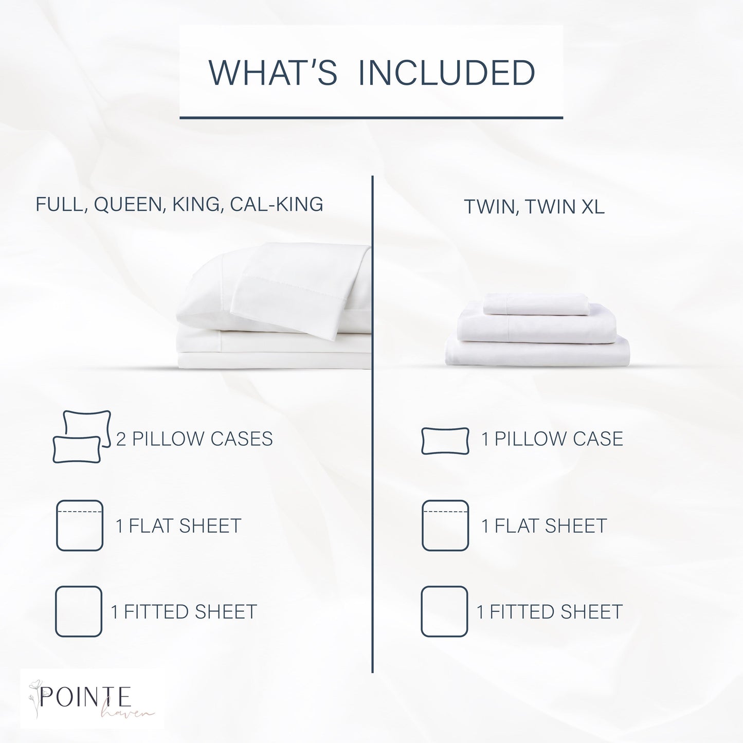 Set di lenzuola Pointehaven Long Staple Cotton Extra Deep Pocket 400 Thread Count