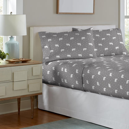 Set di lenzuola in flanella di cotone Pointehaven da 175 g/m² con lenzuola oversize