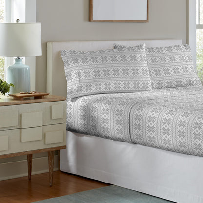 Set di lenzuola in flanella di cotone Pointehaven da 175 g/m² con lenzuola oversize