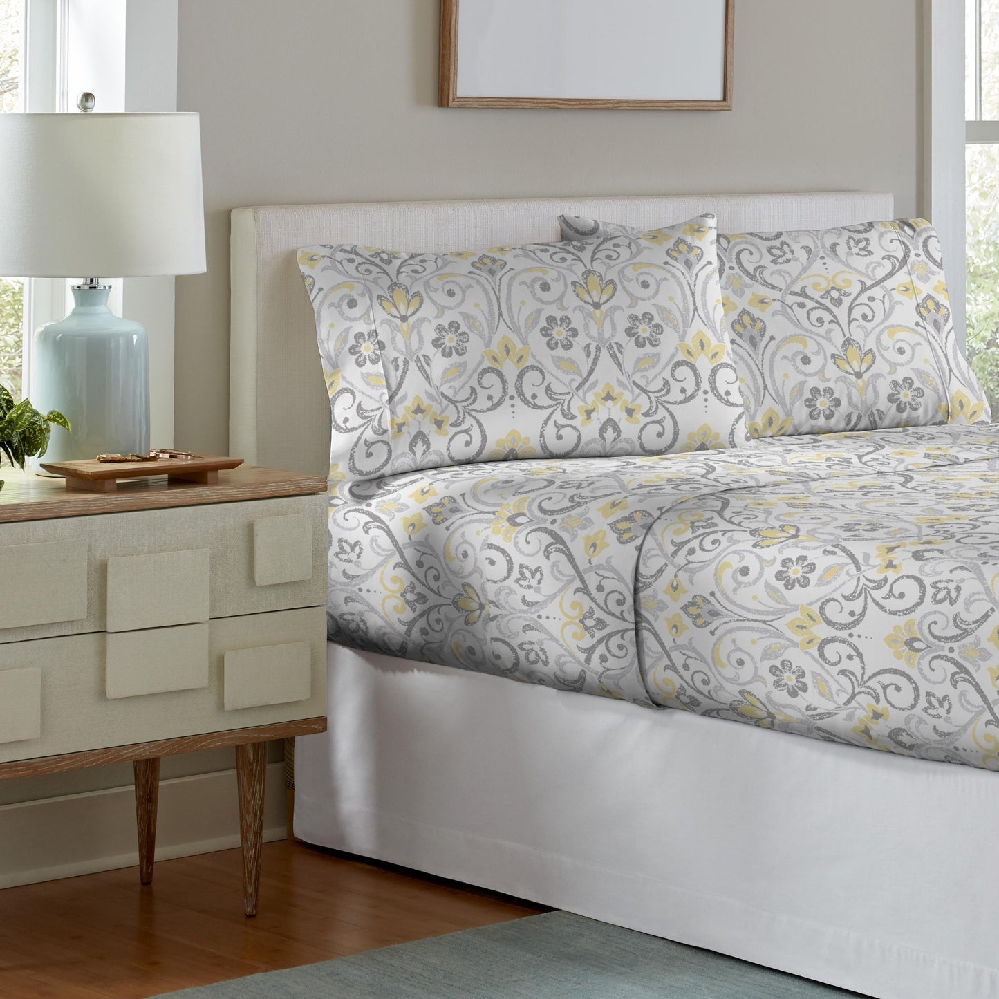 Set di lenzuola con tasche profonde in flanella di cotone pesante di qualità superiore Pointehaven da 200 g/m²