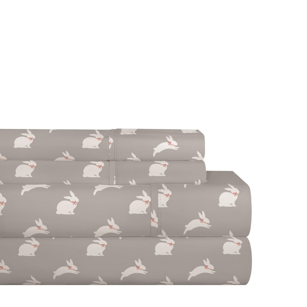 Set di lenzuola Pointehaven in percalle di cotone 200TC con stampe e tinte unite