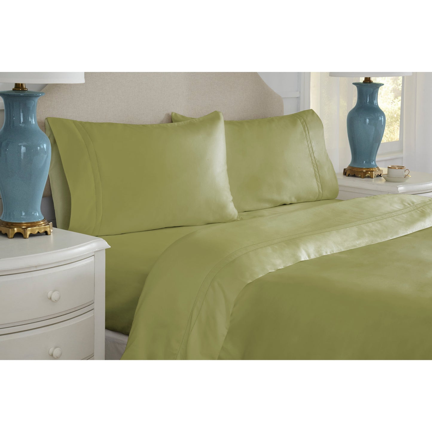 Set di lenzuola in cotone a fibra lunga Pointehaven Deep Pocket 620 fili