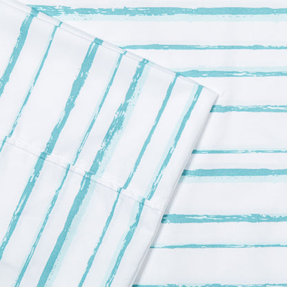 Set di lenzuola di lusso in microfibra stampata e tinta unita Pointehaven