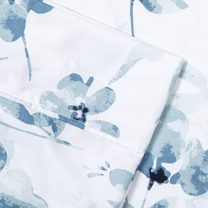 Set di lenzuola di lusso in microfibra stampata e tinta unita Pointehaven