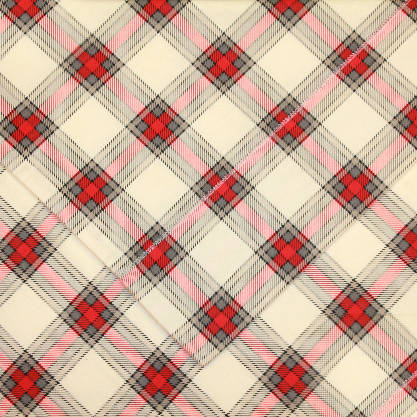 Set di lenzuola in flanella pesante di lusso a quadri Pointehaven, 180 g/m², 100% cotone