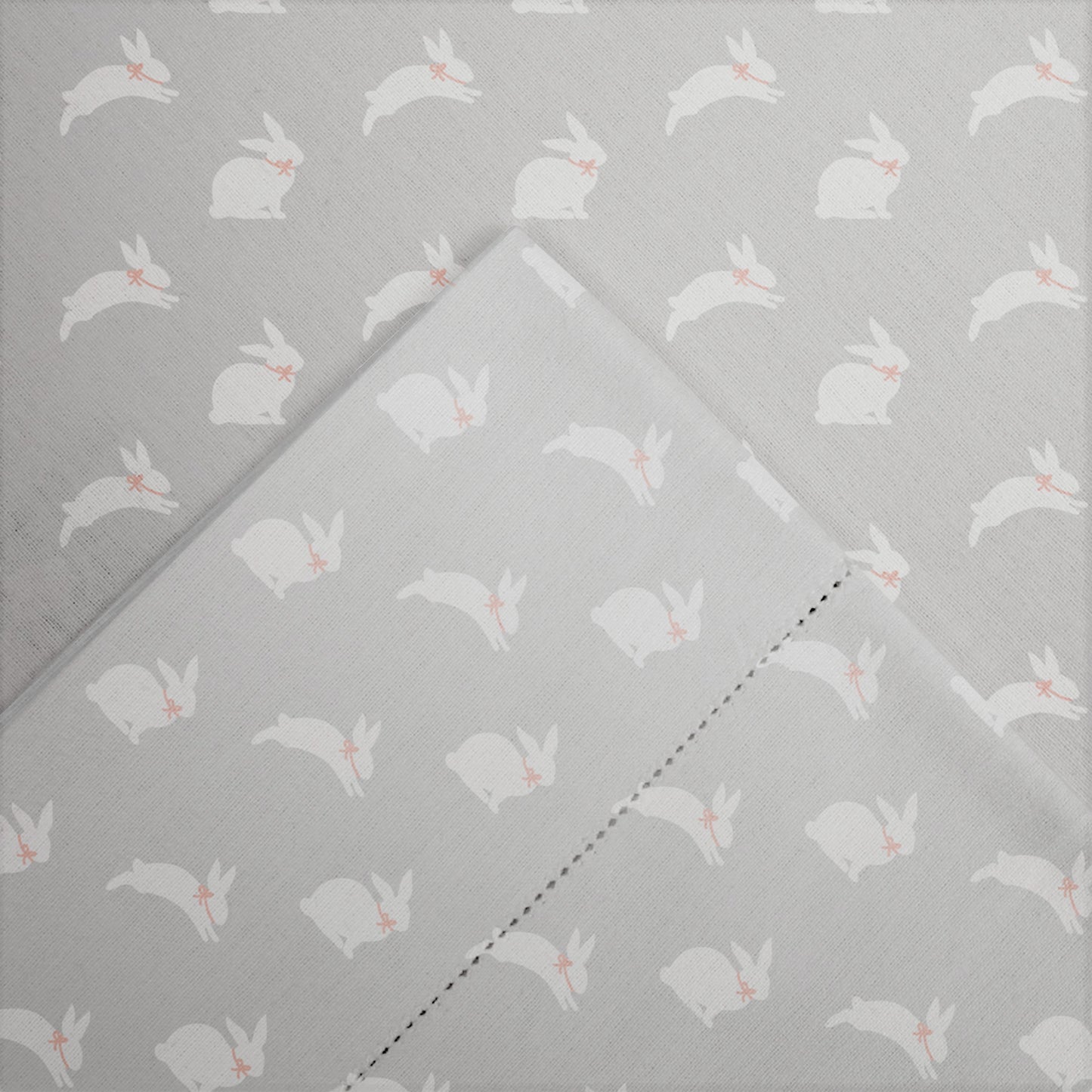 Set di lenzuola con tasca profonda e orlo a giorno in flanella di cotone stampato Pointehaven