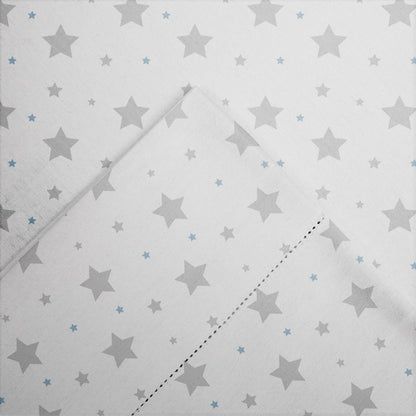 Set di lenzuola con tasca profonda e orlo a giorno in flanella di cotone stampato Pointehaven