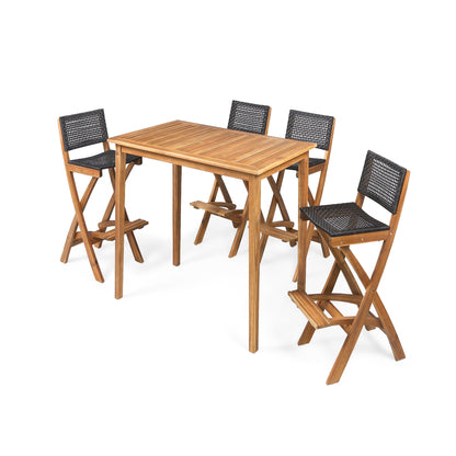 Set da bar per esterni Polaris da 45 pollici, 5 pezzi, di Christopher Knight Home