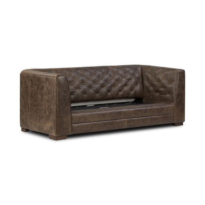 Divano letto trasformabile in vera pelle Poly &amp; Bark Essex 86