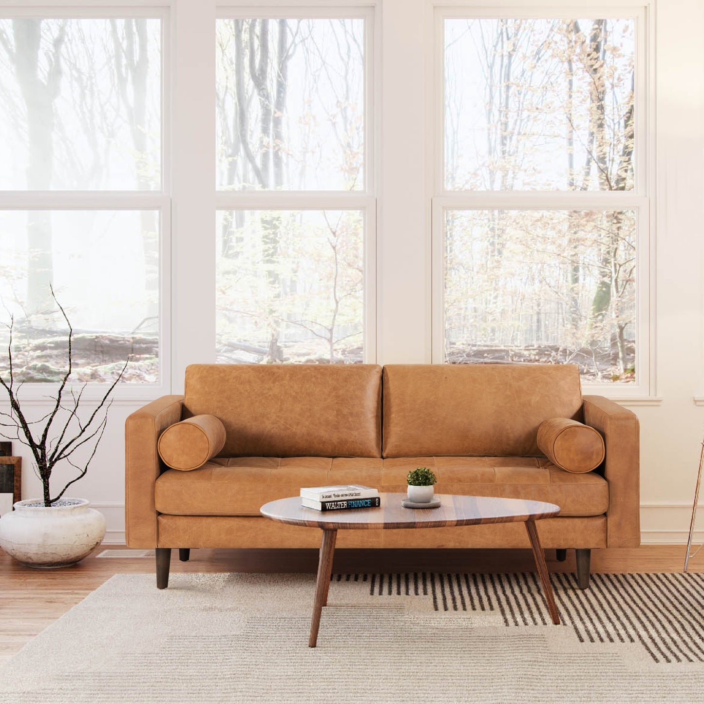 Divano Poly &amp; Bark Napa 72 Apartment - Vera pelle italiana pieno fiore