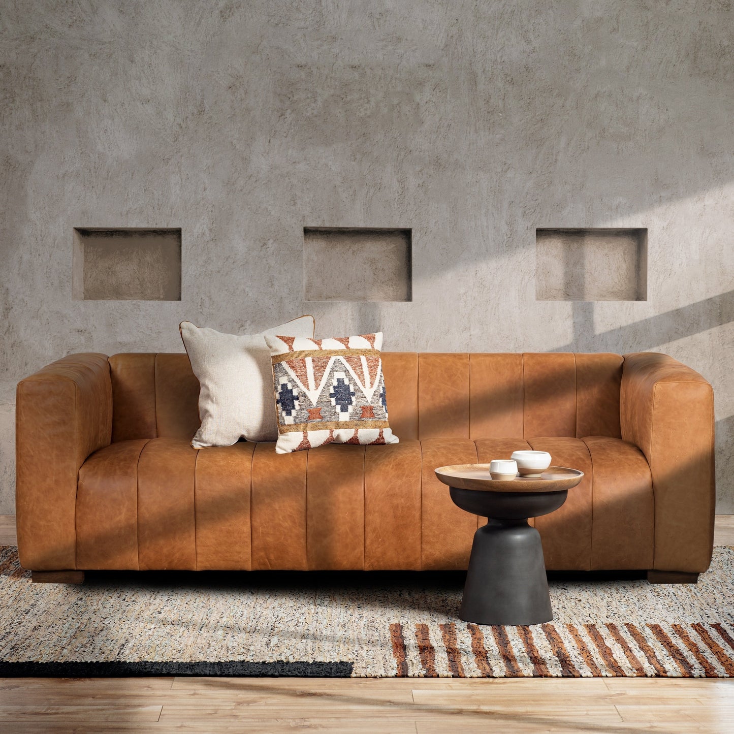 Divano Canale Poly &amp; Bark - Vera pelle italiana pieno fiore