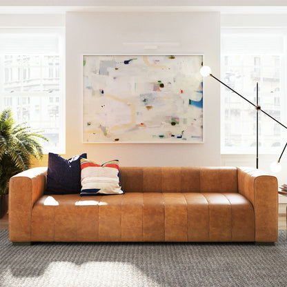 Divano Canale Poly &amp; Bark - Vera pelle italiana pieno fiore